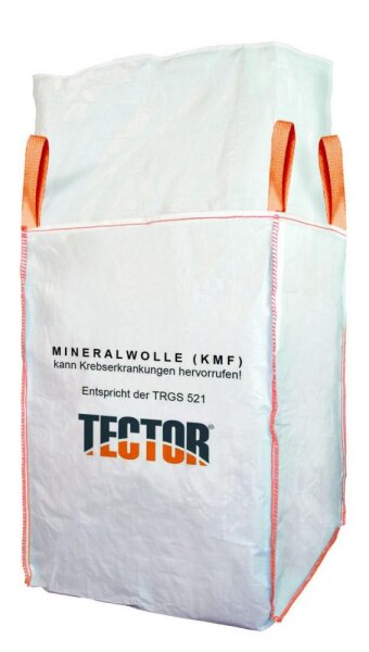 Big Bag Mineralwolle TECTOR®, 4 Hebeschlaufen 90x90x120cm