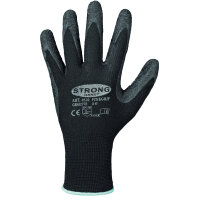 STRONGHAND® Montagehandschuh *FINEGRIP*, Polyamid (Nylon) / Schrumpflatex, schwarz,  Gr. 6 - 12