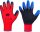 STRONGHAND® Montagehandschuh *TIP GRIP*, Polyester / Schrumpflatex, rot / schwarz / blau,  Gr. 8 - 11