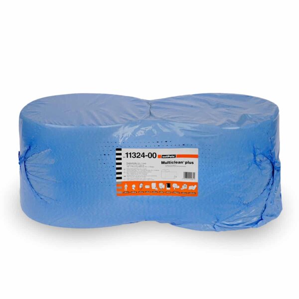 Putztuchrolle Multiclean®Plus, (LxB) 38 x 22 cm, 3-lagig, 500 Abrisse, blau