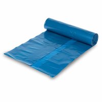 Abfallsack 120 Liter LDPE, 47µ, Blau, ohne Zugband,...