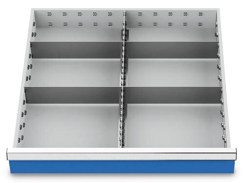 Bedrunka+Hirth, Schubladeneinteilung R 24-24 mit Metalleinteilung für Front 150 mm, 144BLH150A