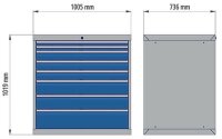Bedrunka+Hirth, Schubladenschrank Tiefe 736, (BxTxH) 1005...