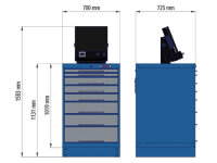 Bedrunka+Hirth, TSS- Grundmodul Tiefe 725 mm, R 24-24, 8...