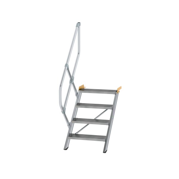 MUNK Günzburger Steigtechnik Treppe 45° Stufenbreite 600 mm Aluminium Stufen geriffelt