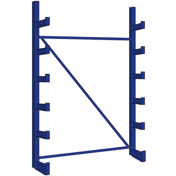 Regalwerk KARL-Kragarmregal TYP 1 Grundfeld 200kg/Kragarm (Kragarme verschweißt)