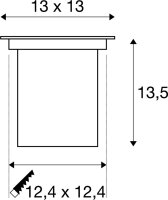 SLV DASAR® 70, Outdoor Bodeneinbauleuchte, QPAR51, IP67, eckig, edelstahl 304, max. 35W