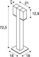 SLV THEO PATHLIGHT, double, QPAR51 Outdoor Stehleuchte, anthrazit