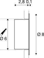 SLV WORO, Indoor LED Wandeinbauleuchte, 3000K, weiß