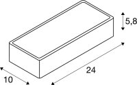 SLV WL 149, Wandleuchte, QT-DE12, rechteckig, up/down, weiß matt, max. 60W