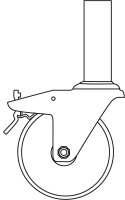 Euroline Lenkrolle Ø 125mm mit Zapfen Ø 42mm