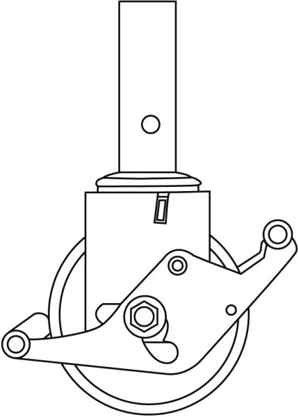 Euroline Lenkrolle Ø 150mm mit Zapfen Ø 39mm