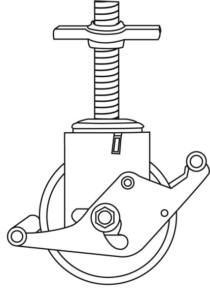 Euroline Lenkrolle mit Spindel Ø 200mm