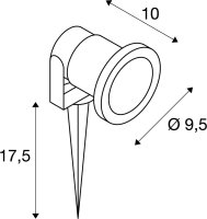 SLV NAUTILUS 10, Outdoor Spiessleuchte, QPAR51, IP65,...