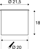 SLV DASAR® 215, Outdoor Bodeneinbauleuchte, QPAR111, IP67, rund, edelstahl 316, max. 75W