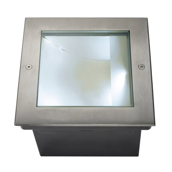 SLV DASAR® 255, Outdoor Bodeneinbauleuchte, LED, 4000K, IP67, edelstahl 316, asymmetrisch, 34W