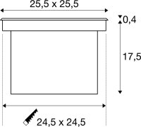 SLV DASAR® 255, Outdoor Bodeneinbauleuchte, LED, 4000K, IP67, edelstahl 316, asymmetrisch, 34W