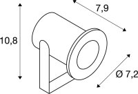 SLV DASAR® 920, Outdoor Strahler, LED, 3000K, IP67, edelstahl 316, 230V, 6W