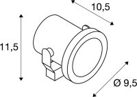 SLV NAUTILUS 10 SPOT LED, LED Outdoor Erdspießleuchte, Edelstahl 316, IP55, 3000K